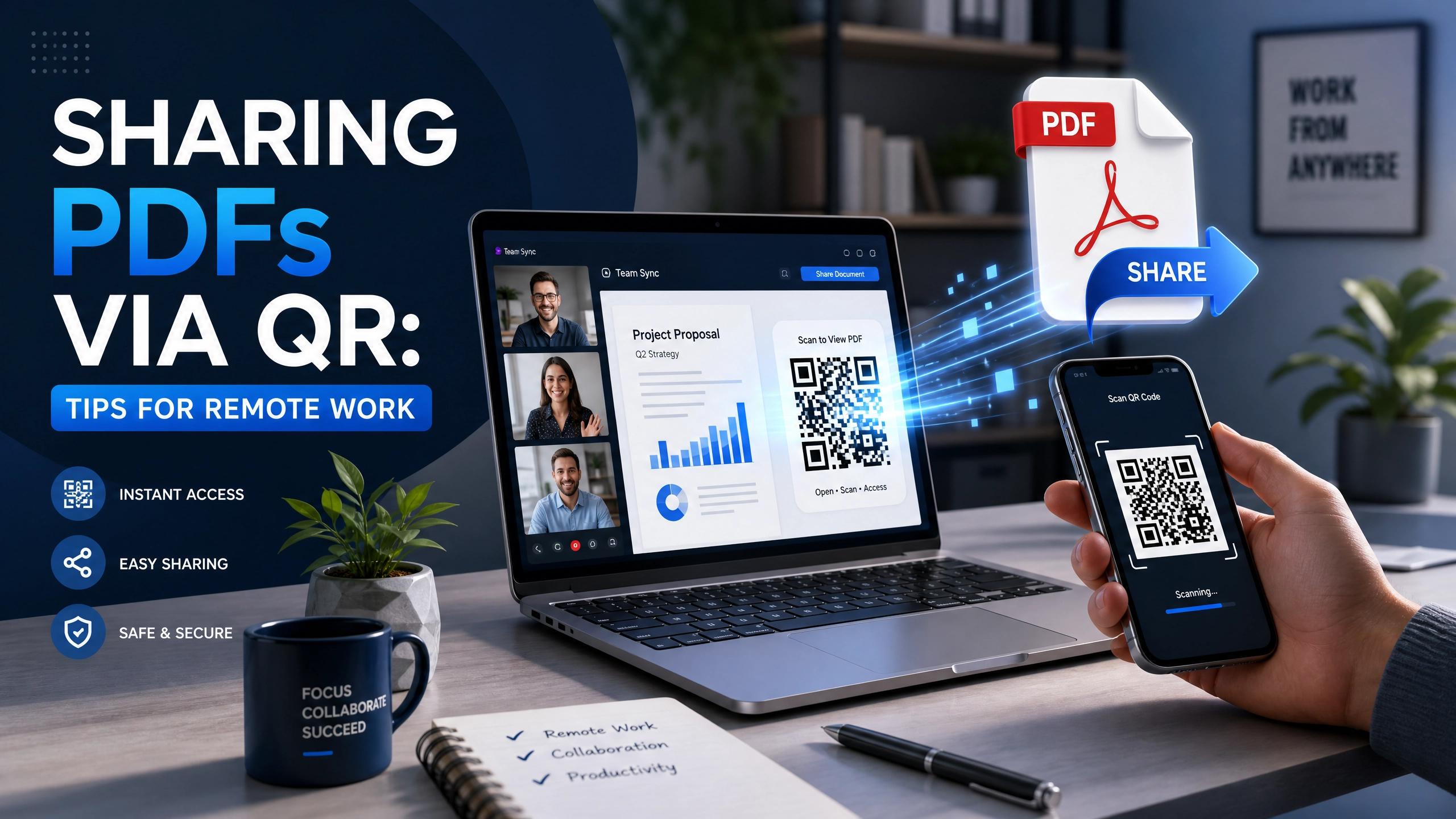 Remote Workcover Sharing PDFs via QR: Tips for Remote Work – QR Code Scanner Online ...
